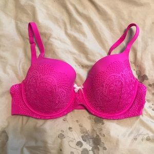 Victoria Secret Hot pink with lace bra 36DD